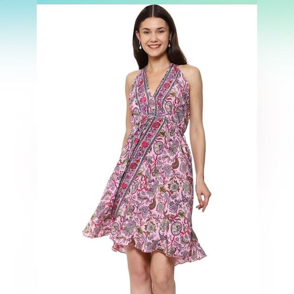 Sun Dress Womens One Size Pink Boho Tassle Beach Swim Coverup Sundress B3 - Picture 3 of 6